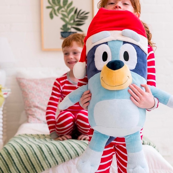 Animal Adventure Bluey with Santa Hat 20" Plush NWT - Picture 14 of 15